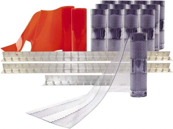 Aleco - 10' Door Width x 10' Door Height PVC Clear Smooth Anti-Insect Strip Door Kit - Clear - Industrial Tool & Supply