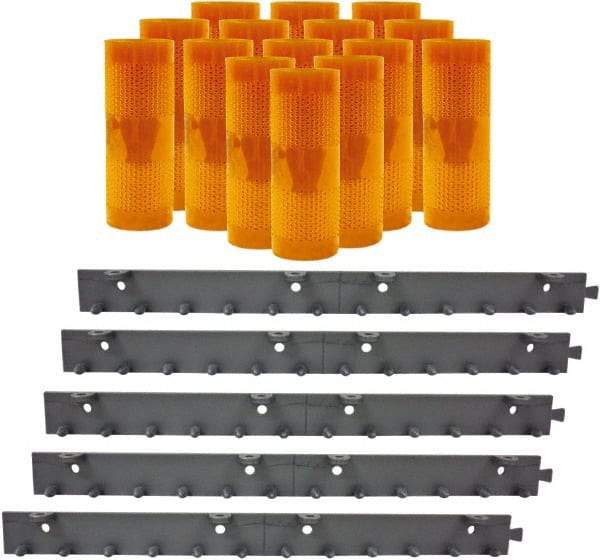 Aleco - 10' Door Width x 10' Door Height PVC AmberTech Anti-Insect Strip Door Kit - Amber - Industrial Tool & Supply