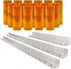 Aleco - 10' Door Width x 10' Door Height PVC AmberTech Anti-Insect Strip Door Kit - Amber - Industrial Tool & Supply