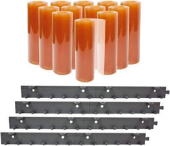 Aleco - 8' Door Width x 8' Door Height PVC Smooth Strip Door Kit - Light Beige Tint - Industrial Tool & Supply