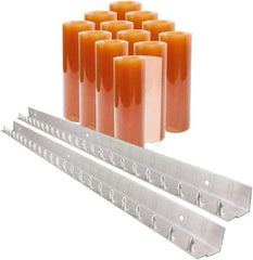 Aleco - 8' Door Width x 8' Door Height PVC Smooth Strip Door Kit - Light Beige Tint - Industrial Tool & Supply