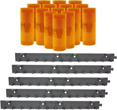 Aleco - 10' Door Width x 12' Door Height PVC AmberTech Anti-Insect Strip Door Kit - Amber - Industrial Tool & Supply