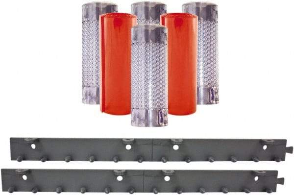 Aleco - 3' Door Width x 7' Door Height PVC Clear Smooth Anti-Insect Strip Door Kit - Clear - Industrial Tool & Supply