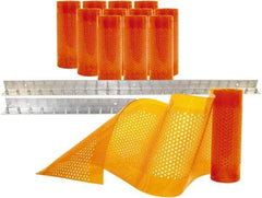 Aleco - 6' Door Width x 8' Door Height PVC AmberTech Anti-Insect Strip Door Kit - Amber - Industrial Tool & Supply