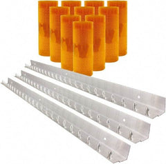 Aleco - 7' Door Width x 10' Door Height PVC AmberTech Anti-Insect Strip Door Kit - Amber - Industrial Tool & Supply