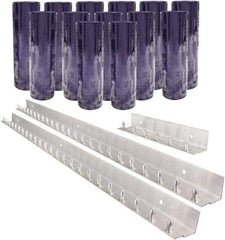 Aleco - 9' Door Width x 9' Door Height PVC Clear Smooth Strip Door Kit - Clear - Industrial Tool & Supply