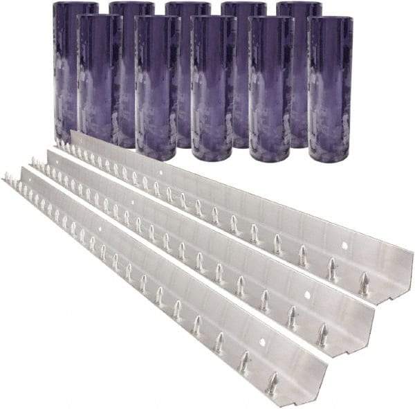 Aleco - 7' Door Width x 10' Door Height PVC Clear Smooth Strip Door Kit - Clear - Industrial Tool & Supply