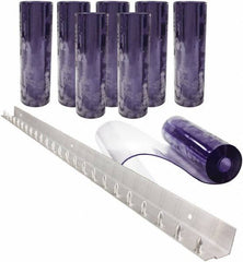 Aleco - 4' Door Width x 7' Door Height PVC Clear Smooth Strip Door Kit - Clear - Industrial Tool & Supply