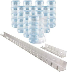 Aleco - 5' Door Width x 8' Door Height PVC Clear Ribbed Strip Door Kit - Clear - Industrial Tool & Supply