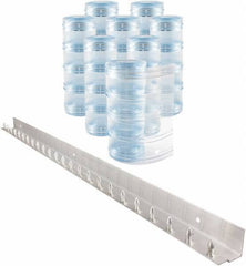 Aleco - 4' Door Width x 7' Door Height PVC Clear Ribbed Strip Door Kit - Clear - Industrial Tool & Supply