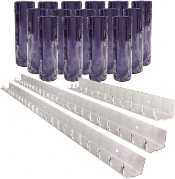 Aleco - 10' Door Width x 12' Door Height PVC Clear Smooth Strip Door Kit - Clear - Industrial Tool & Supply
