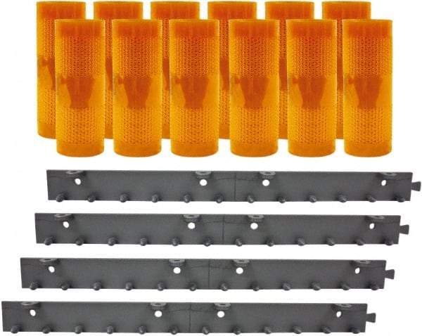 Aleco - 8' Door Width x 10' Door Height PVC AmberTech Anti-Insect Strip Door Kit - Amber - Industrial Tool & Supply