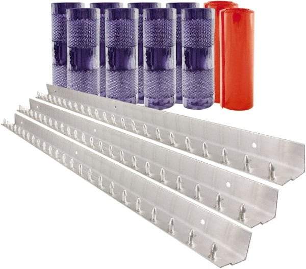 Aleco - 7' Door Width x 10' Door Height PVC Clear Smooth Anti-Insect Strip Door Kit - Clear - Industrial Tool & Supply