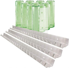 Aleco - 7' Door Width x 10' Door Height PVC Clear Smooth Antistatic Strip Door Kit - Light Green Tint - Industrial Tool & Supply