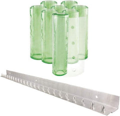 Aleco - 4' Door Width x 8' Door Height PVC Clear Smooth Antistatic Strip Door Kit - Light Green Tint - Industrial Tool & Supply