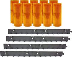 Aleco - 7' Door Width x 10' Door Height PVC AmberTech Anti-Insect Strip Door Kit - Amber - Industrial Tool & Supply