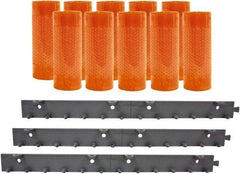Aleco - 5' Door Width x 8' Door Height PVC AmberTech Anti-Insect Strip Door Kit - Amber - Industrial Tool & Supply