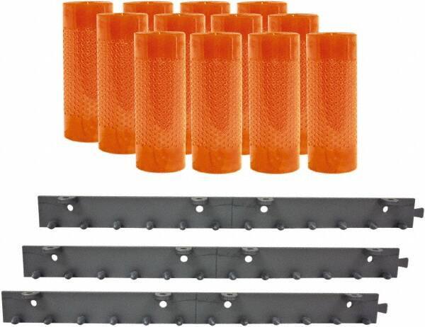 Aleco - 6' Door Width x 8' Door Height PVC AmberTech Anti-Insect Strip Door Kit - Amber - Industrial Tool & Supply