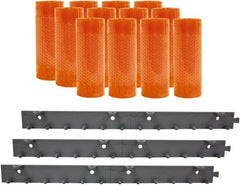 Aleco - 6' Door Width x 8' Door Height PVC AmberTech Anti-Insect Strip Door Kit - Amber - Industrial Tool & Supply