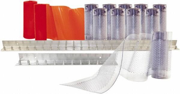 Aleco - 6' Door Width x 8' Door Height PVC Clear Smooth Anti-Insect Strip Door Kit - Clear - Industrial Tool & Supply