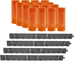 Aleco - 8' Door Width x 8' Door Height PVC AmberTech Anti-Insect Strip Door Kit - Amber - Industrial Tool & Supply