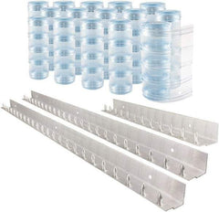 Aleco - 10' Door Width x 10' Door Height PVC Clear Ribbed Strip Door Kit - Clear - Industrial Tool & Supply