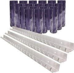 Aleco - 12' Door Width x 12' Door Height PVC Clear Smooth Strip Door Kit - Clear - Industrial Tool & Supply