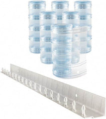 Aleco - 3' Door Width x 7' Door Height PVC Clear Ribbed Strip Door Kit - Clear - Industrial Tool & Supply