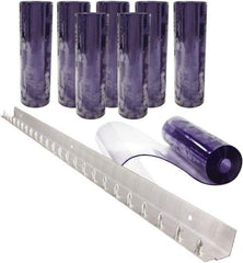 Aleco - 4' Door Width x 8' Door Height PVC Clear Smooth Strip Door Kit - Clear - Industrial Tool & Supply