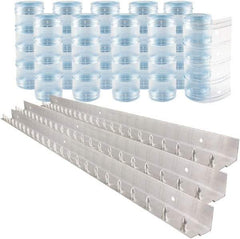 Aleco - 7' Door Width x 10' Door Height PVC Clear Ribbed Strip Door Kit - Clear - Industrial Tool & Supply