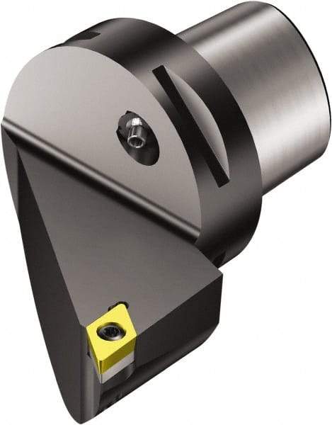 Sandvik Coromant - Left Hand Cut, Size C3, DCMT 3(2.5)2 Insert Compatiblity, Modular Turning & Profiling Cutting Unit Head - 22mm Ctr to Cutting Edge, 40mm Head Length, Through Coolant, Series CoroTurn 107 - Industrial Tool & Supply