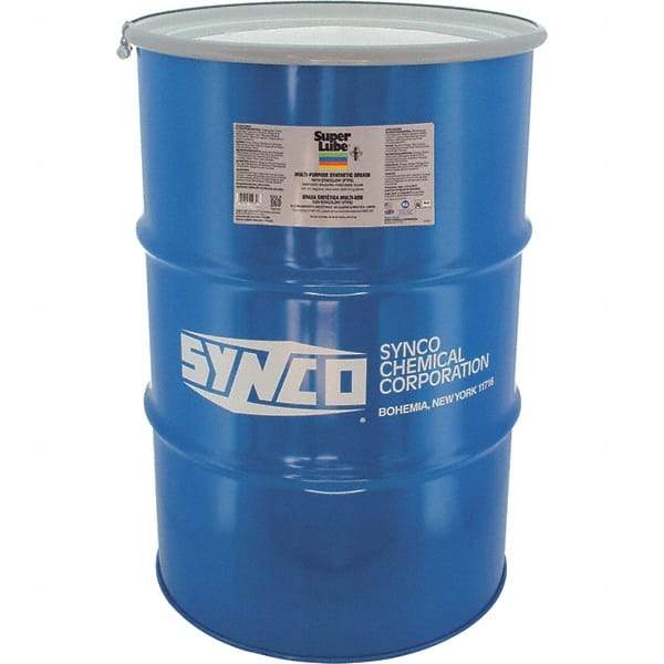 Synco Chemical - 400 Lb Drum Synthetic Lubricant w/PTFE General Purpose Grease - Translucent White, Food Grade, 450°F Max Temp, NLGIG 000, - Industrial Tool & Supply