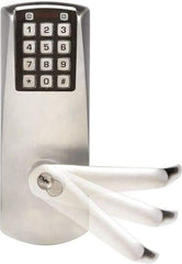 Kaba Access - 1-3/4 to 2-1/4" Door Thickness, Satin Chrome Finish, Combination Entry Deadbolt with Key Override - Field Set Handling, Key Override, 6 or 7 Pin Cylinder - Industrial Tool & Supply