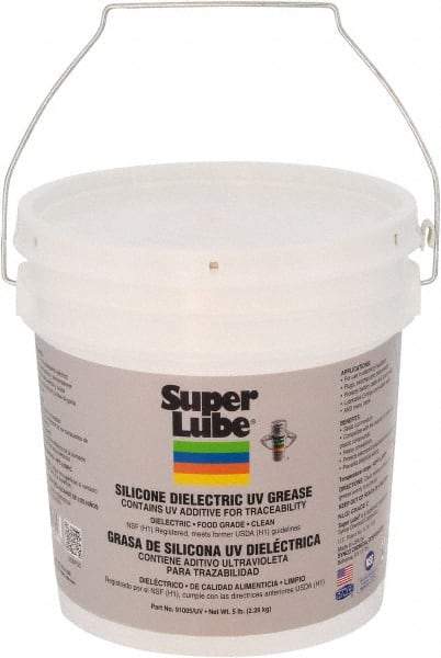 Synco Chemical - 5 Lb Pail Silicone Heat-Transfer Grease - Translucent White, Food Grade, 450°F Max Temp, NLGIG 2, - Industrial Tool & Supply