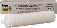 Synco Chemical - 14.1 oz Bellow Synthetic Lubricant w/PTFE General Purpose Grease - Translucent White, Food Grade, 450°F Max Temp, NLGIG 1, - Industrial Tool & Supply