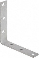 National Mfg. - 5" Long x 1" Wide, Galvanized Steel, Corner Brace - Galvanized - Industrial Tool & Supply