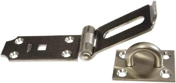 National Mfg. - 2-1/2" Wide, Safety Hasp - Stainless Steel - Industrial Tool & Supply
