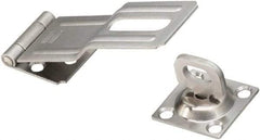 National Mfg. - 1-1/2" Wide, Latching Post Hasp - Stainless Steel - Industrial Tool & Supply