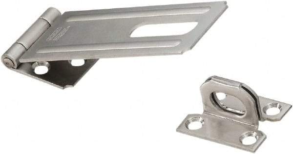 National Mfg. - 1-1/2" Wide, Safety Hasp - Stainless Steel - Industrial Tool & Supply