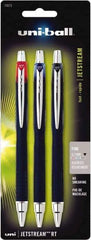 Uni-Ball - Roller Ball 0.7mm Retractable Pen - Black, Red & Blue - Industrial Tool & Supply