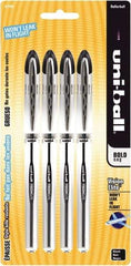 Uni-Ball - Roller Ball 0.8mm Stick Pen - Black - Industrial Tool & Supply