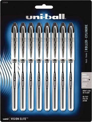 Uni-Ball - Roller Ball 0.8mm Stick Pen - Black - Industrial Tool & Supply