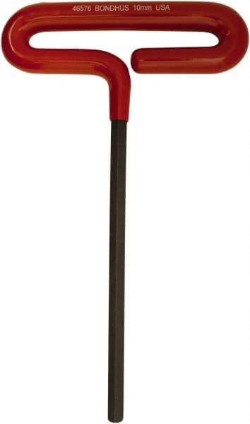 Bondhus - 8mm Hex, T-Handle Cushion Grip, Hex Key - 264mm OAL, Metric System of Measurement - Industrial Tool & Supply