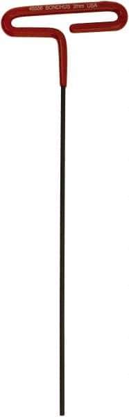 Bondhus - 3mm Hex, T-Handle Cushion Grip, Hex Key - 244mm OAL, Metric System of Measurement - Industrial Tool & Supply