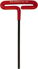 Bondhus - 6mm Hex, T-Handle Cushion Grip, Hex Key - 174mm OAL, Metric System of Measurement - Industrial Tool & Supply
