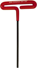 Bondhus - 5mm Hex, T-Handle Cushion Grip, Hex Key - 172mm OAL, Metric System of Measurement - Industrial Tool & Supply