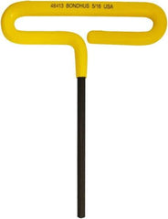 Bondhus - 5/16" Hex, T-Handle Cushion Grip, Hex Key - 187mm OAL, Inch System of Measurement - Industrial Tool & Supply
