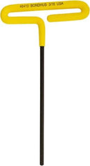 Bondhus - 3/16" Hex, T-Handle Cushion Grip, Hex Key - 171mm OAL, Inch System of Measurement - Industrial Tool & Supply