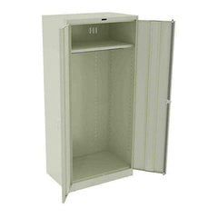 Tennsco - 2 Shelf Wardrobe Storage Cabinet - Steel, 36" Wide x 24" Deep x 78" High, Champagne/Putty - Industrial Tool & Supply