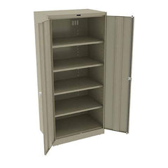 Tennsco - 5 Shelf Locking Storage Cabinet - Steel, 36" Wide x 24" Deep x 78" High, Sand - Industrial Tool & Supply